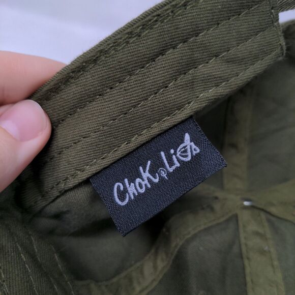 ChoKoLids Slideback Hat Green One Size Adjustable 6 Panel Blank W/Tags - Picture 7 of 8